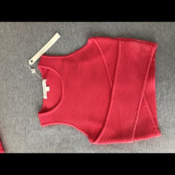 Jonathan Simkhai ribbed top & skirt set w 2 tops! - Picture 7 of 8